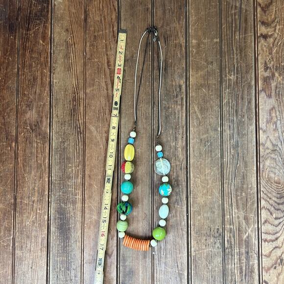 Vintage 80s chunky long, Colorful Beaded Necklace from Aldo - Picture 4 of 4